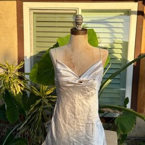 Satin champagne cami dress 🦢